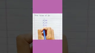 Prime Factors of 126 #shorts