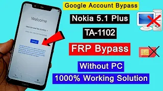 Nokia 5.1 Plus FRP Bypass Android 10 FRP Lock Remove 2022 | Google Account Unlock Without PC