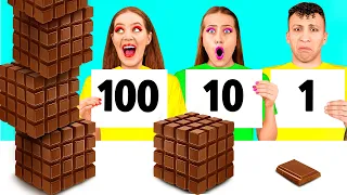 100 Schichten Nahrung Challenge | Essbare Schlacht von TeenChallenge