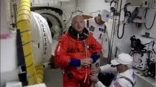 STS-134 Endevour - Crew arrives at pad and is belted in for launch!