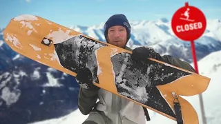 Powder Surfing On Closed Resort