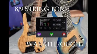 8/9 String Djent Tone Walkthrough with Line 6 HELIX/HX Stomp (Free tone patch in description)