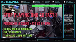 Drummers, stop playing DNB so fast: Understanding DNB tempos and linear patterns
