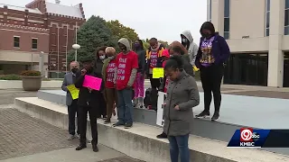 Group protests outside KCK City Hall demanding investigation into police department