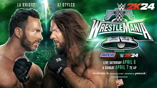 WWE 2K24 WrestleMania XL: LA Knight vs. AJ Styles