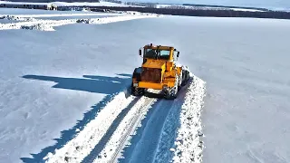Тяжелая техника против снега! Тракторы К-701, ДТ-75, МТЗ-1221, МТЗ-82 на расчистке снега зимой!