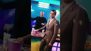 William Zabka & Ralph Macchio, having fun with Popcorn at MTV Awards