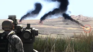 Tanks Get Destroyed By "BGM-71 TOW" powerful Anti-Tank Weapon | ARMA 3: Milsim