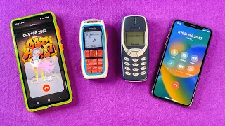 Samsung A53 vs iPhone XS vs Nokia 3310 vs Nokia 3220 Outgoing & Incoming call