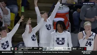 HIGHLIGHTS: San Diego State at Utah State Men's Basketball 2/20/24