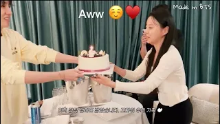 Jhope celebrated his sister's birthday together. ☺️💜 #jhope #bts #mejiwoo