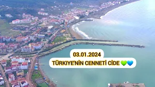 Batı Karadeniz'in İncisi CİDE'mizi Drone İle Geziyoruz..💚💙 03.01.2024