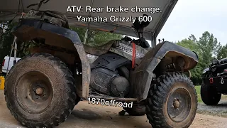 Rear brake change. 2000 Yamaha grizzly 600.