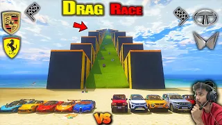 Powerful 6X6 Cars 💪 Vs Super cars🚀 Sky ☁️Mega Ramp Drag Race Challenge GTA 5