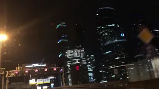 Driving downtown Moscow City