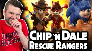 HAPPILY SURPRISED BY CHIP N DALE! Chip N' Dale Rescue Rangers Movie Reaction! UGLY SONIC & MUCH MORE
