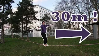 30 Mètres sur une SLACKLINE ? (Gibbon Surferline)