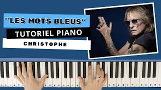 Les mots bleus - Christophe - Piano tuto facile