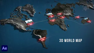 3D World Map ( After Effects Template ) ★ AE Templates