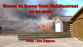 Brand in Assen Oost Dahliastraat 03 05 2023