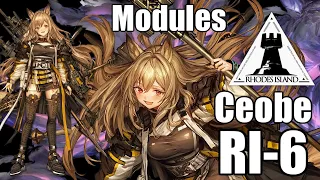 【明日方舟】専用モジュール獲得任務：ケオベ クリア参考例 RI-6/Modules Ceobe RI-6