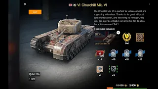 Now in WoT Blitz store Churchill Mk. VI