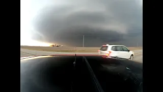 TIME-LAPSE OF A TORNADO AND MASSIVE MOTHERSHIP AS IT CLOSES IN ON ME | Pioneer, Iowa 4/12/22