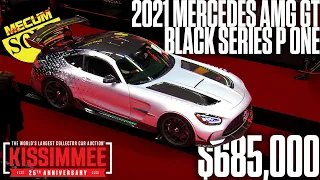 SOLD FOR $685,000 2021 Mercedes-Benz AMG GT Black Series P One Edition // Mecum Kissimmee 2024