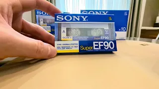 Аудиокассета Sony Super EF90, запасы из 90-х