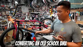 Converting An Old School BMX Into A New School Bike!