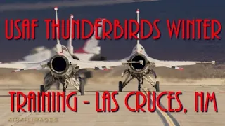 USAF Thunderbirds Winter Training at Spaceport Near Las Cruces - F-16 jet team