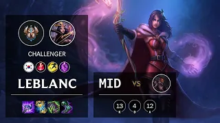 LeBlanc Mid vs Lucian - KR Challenger Patch 10.23