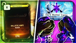 UNLOCKING DARK MATTER "BALLISTIC KNIFE" *LIVE* REACTION - BLACK OPS 3 "DARK MATTER" KNIFE GAMEPLAY!