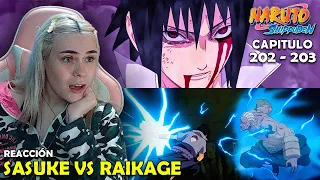 SASUKE VS RAIKAGE | REACCIÓN A NARUTO SHIPPUDEN POR PRIMERA VEZ ( 202 - 203 )