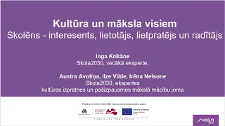 Aktualitātes mācību saturā: Kultūras izpratnes un pašizpausmes mākslā mācību joma