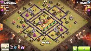 Clash of Clans TH7 vs MAX TH8: Dragon 3-Star Clan Wars (i love war)