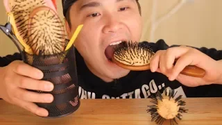 I became hungry while brushing my hair.. so brush mukbang~!!