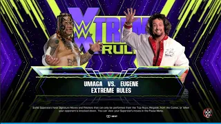 Umaga vs Eugene. Extreme Rules Match. WWE 2K23