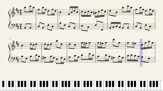 Bach, Badinerie for solo Piano. [Piano Tutorial + Sheets]