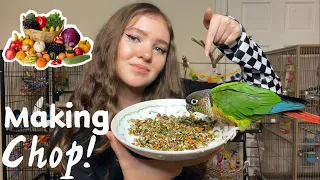 MAKE PARROT CHOP WITH ME! | how to make bird food