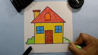 Simple House Drawing - Draw for Kids | Sunday Art Class