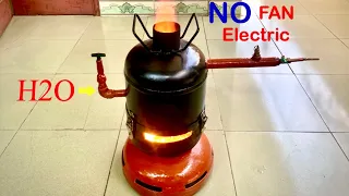 Use water to burn waste oil stove . I reveal the secret