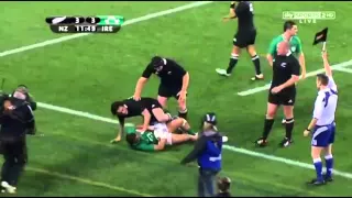 Cian Healy dump tackles Sonny Bill Williams SBW Ireland vs New Zealand June 2012