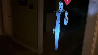 Creepy Clowns AtmosFX projector Illusion For Halloween  (Dimly lit room version)