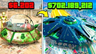 EVOLUINDO VEICULOS DE ALIEN FUTURÍSTICO NO GTA 5!