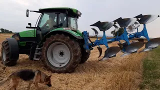 Deutz-Fahr Agrotron K110  Oranje/Plowing/Ploughing/Field work