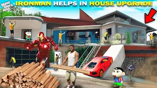 GTA 5 : Franklin Shinchan & Pinchan Take Ironman's Help In Ultimate Modern House Upgrade GTA 5 !