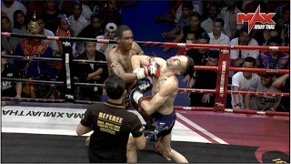 Unbelievable!!! The Only Double Knock down in Muaythai History ! Must Watch !!!