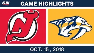 NHL Highlights | Devils vs. Predators - Dec 15, 2018