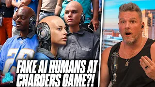 There Were Fake "AI Human" At The Chargers vs Dolphins Game?! | Pat McAfee Reacts